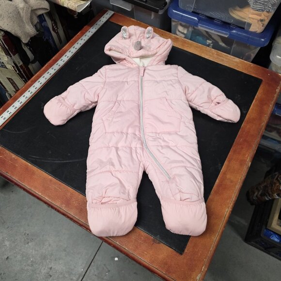Wippette Kids Infant Girls SZ 6-9 Months Pink Unicorn Snowsuit-Hooded/Footed - Picture 10 of 10